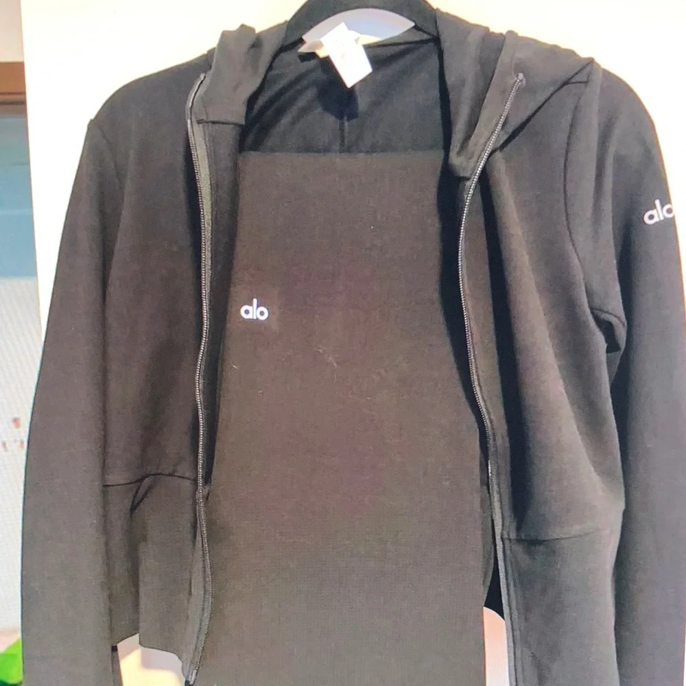 ALO Yoga Set Sway Full Zip Hoodie With Sweatpant